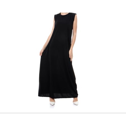 فستان حريمي سادة اسود -طويل | Rania Gamal | ازدهار 123