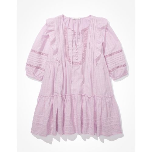 American Eagle Puff-Sleeve Babydoll Mini Dress | كنزي محمد | ازدهار 123
