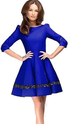  فستان قصير بلون ازرق للنساء  | nana | ازدهار 123