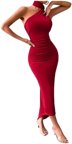 فستان لانجيرى للنساء طويل احمر | Rania Gamal | ازدهار 123