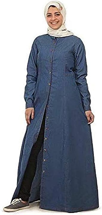 فستان كاجوال ماكسي قصة واسعة برقبة دائرية واكمام طويلة للنساء من ريحان | nana | ازدهار 123