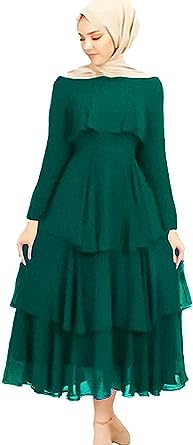 فستان كاجوال طبقات - لون اخضر مائل للازرق للنساء | nana | ازدهار 123