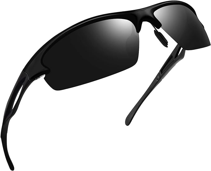 نظارات شمس رياضية مستقطبة للرجال والنساء بحماية من الاشعة فوق البنفسجية 400 من جوبين, أسود، مستطيلي | Go r y Go r y | ازدهار 123