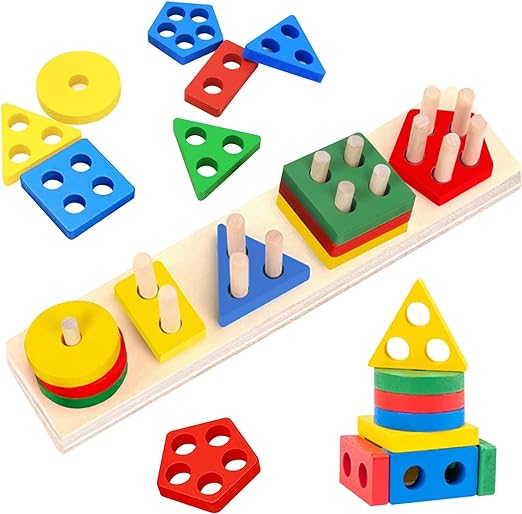 ألعاب مونتيسوري للأولاد من عمر 1 2 3 سنوات، ألعاب فرز خشبية، عمر 6 12 شهر، أداة التعرف على الألوان،  | العاب اطفال | ازدهار 123