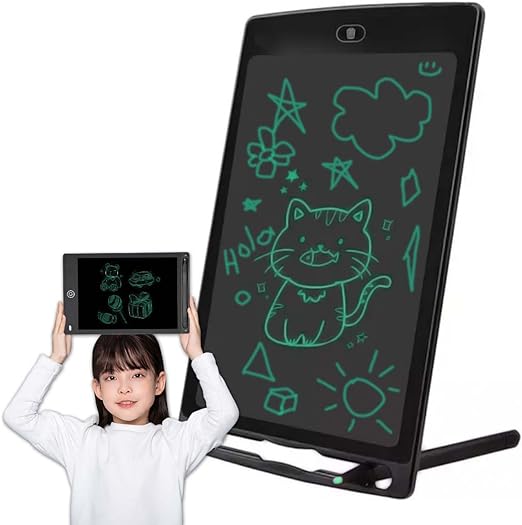 سبورة سحرية للاطفال مقاس 8.5 بوصة، تابلت تفاعلي LCD للكتابة والرسم مع زر مسح فوري، العاب تعليمية للب | العاب اطفال | ازدهار 123